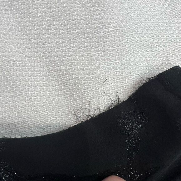 90’s‎ Y2K Black Silver V Neck Midi Dress Semi Formal Sz L - Picture 12 of 12